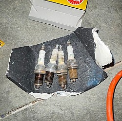 Old Spark Plug from Routine Maintenance